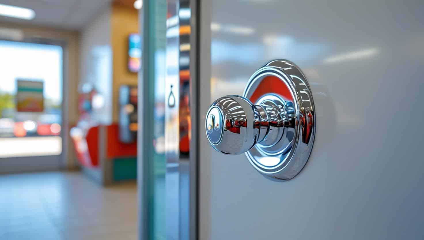 コンビニ店内のトイレのドア